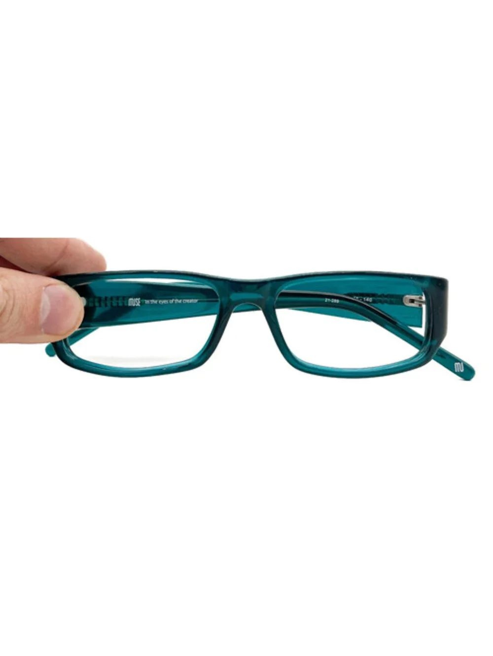 Muse 35-001409 Green Teal Geometric Authentic Eyeglass Frames 51-15-140